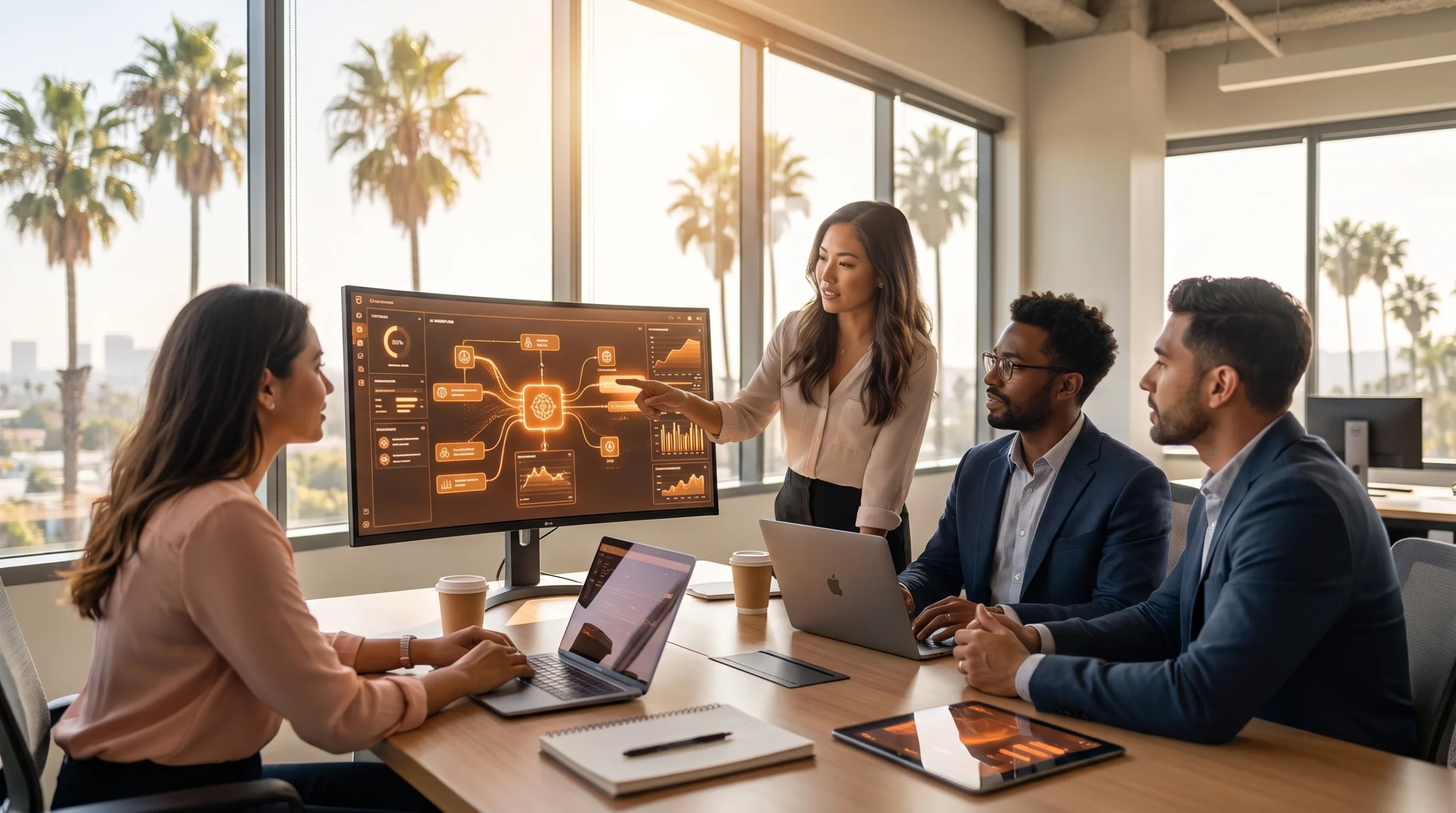AI agents vs chatbots comparison for Orange County business office