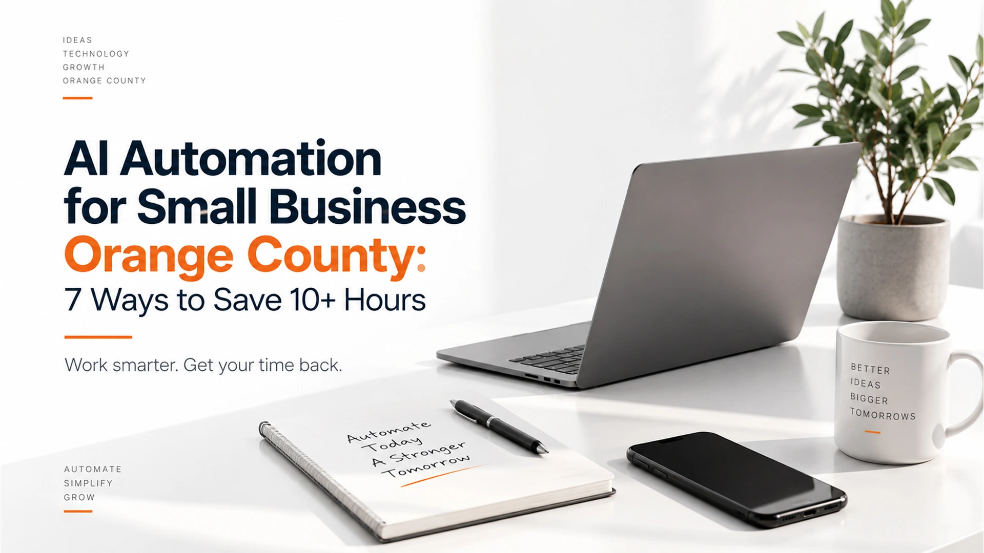AI automation for small business Orange County owner reviewing dashboard