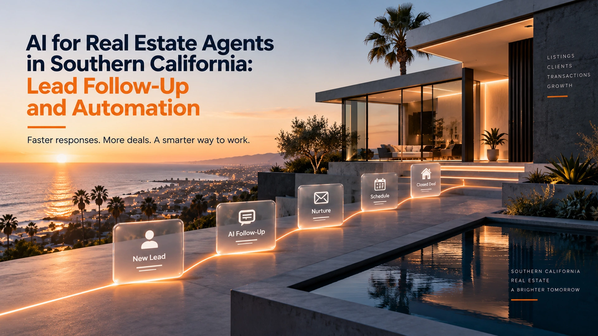 AI for real estate agents California dashboard in an Orange County office