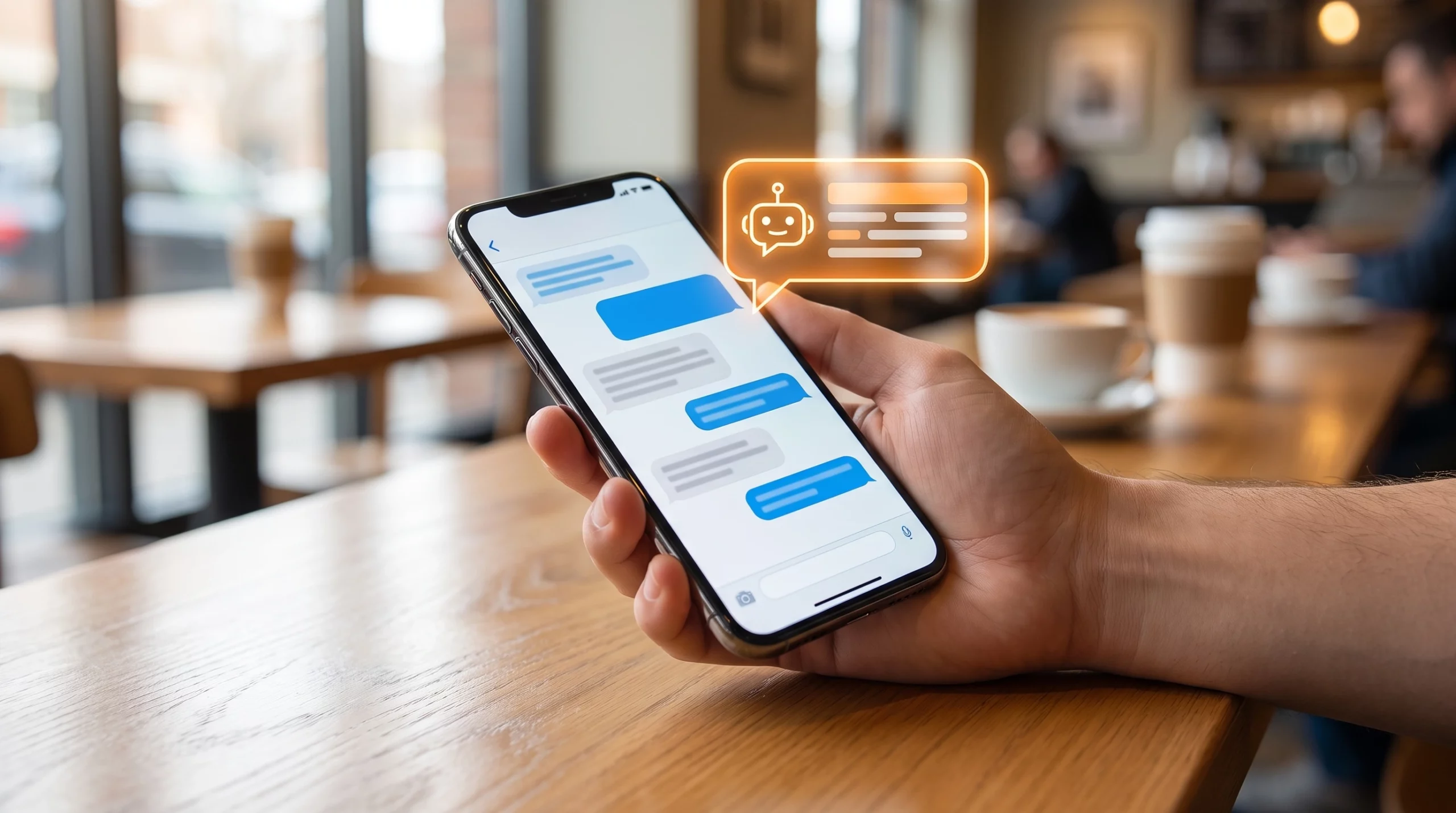 instant AI lead qualification response on a mobile phone