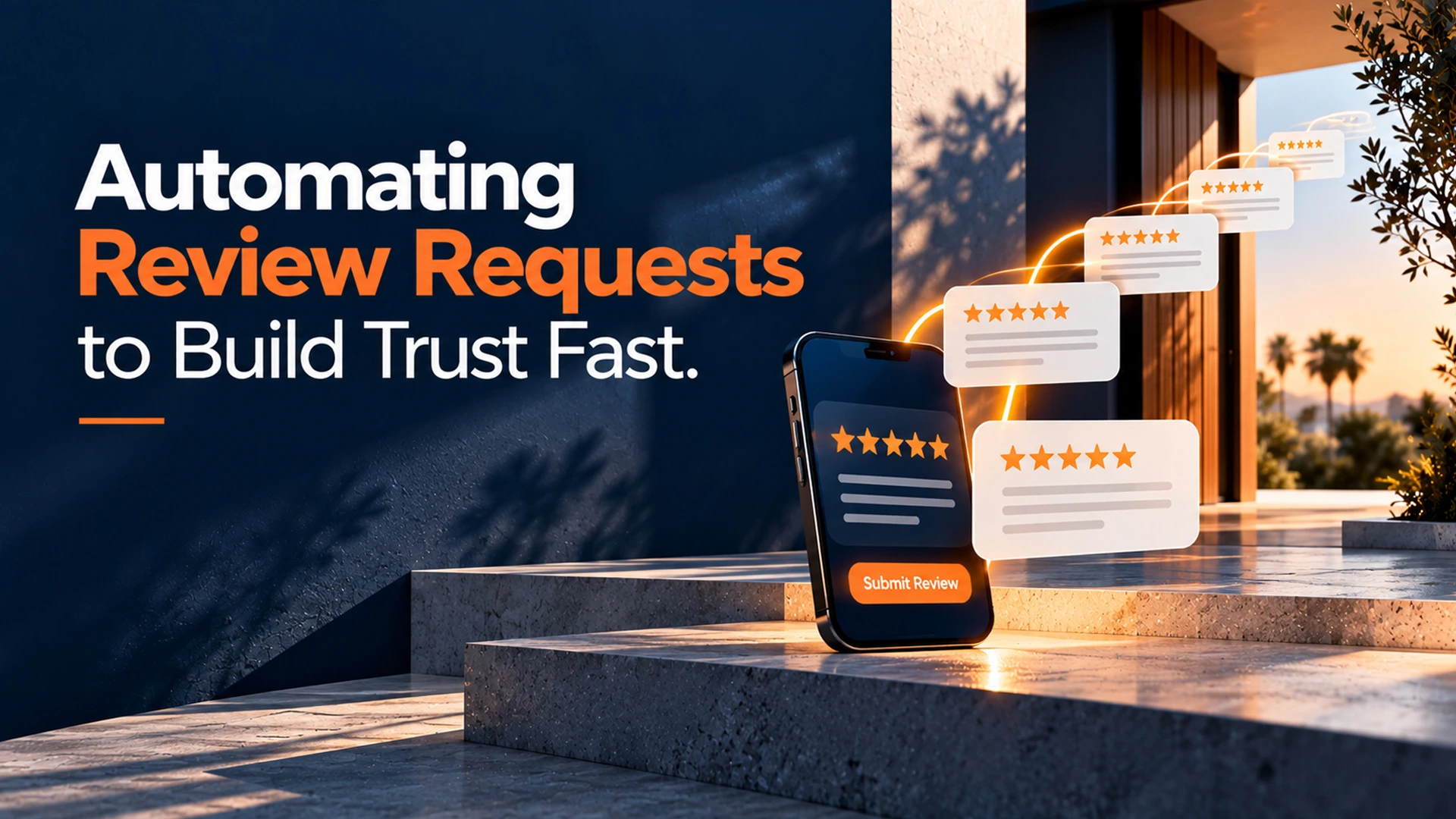 ai for hvac companies review request automation on a smartphone