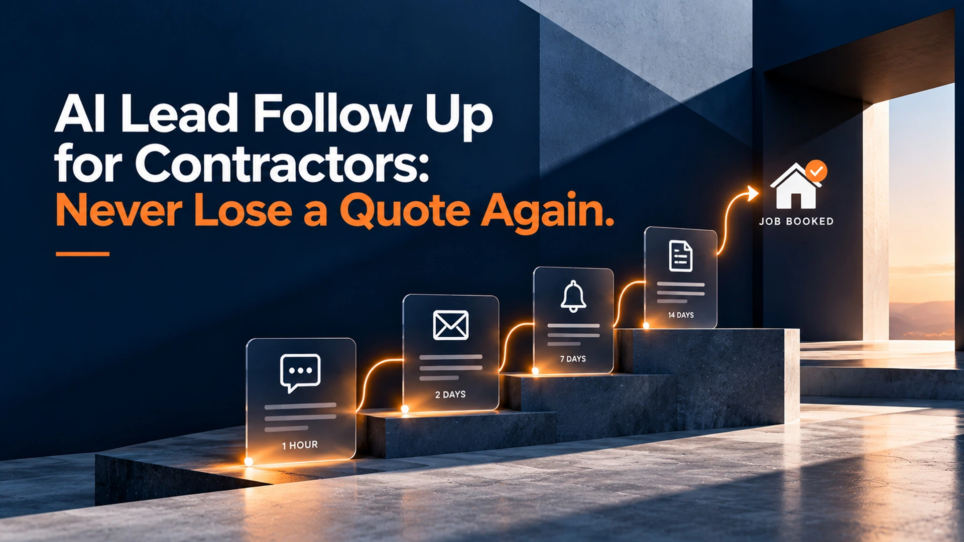 ai lead follow up for contractors shown on a tablet in a work truck