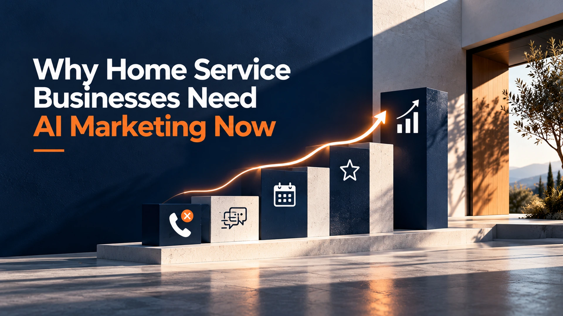 small business owner reviewing AI marketing analytics in Orange County