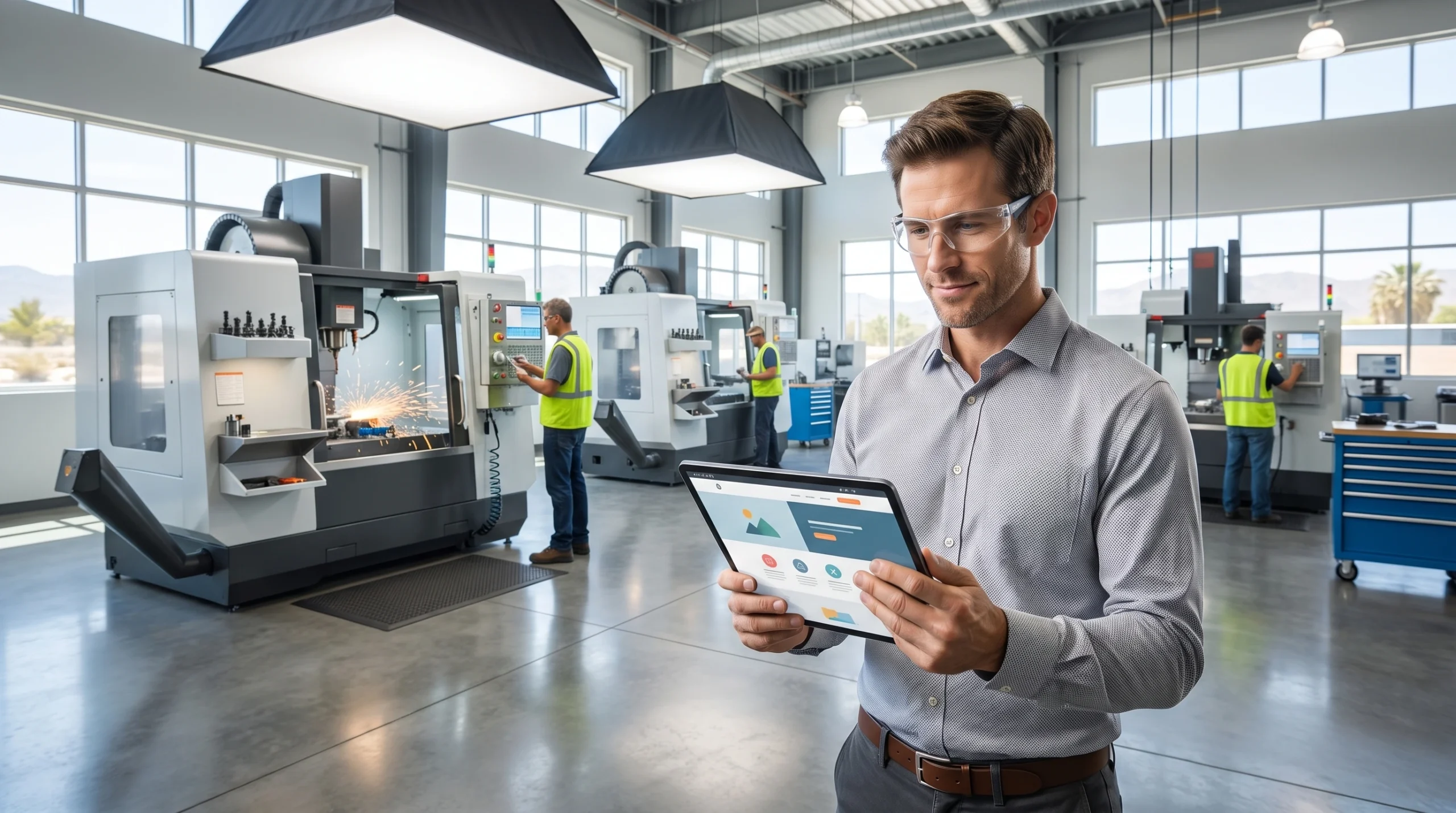manufacturing website design for an industrial facility in Orange County