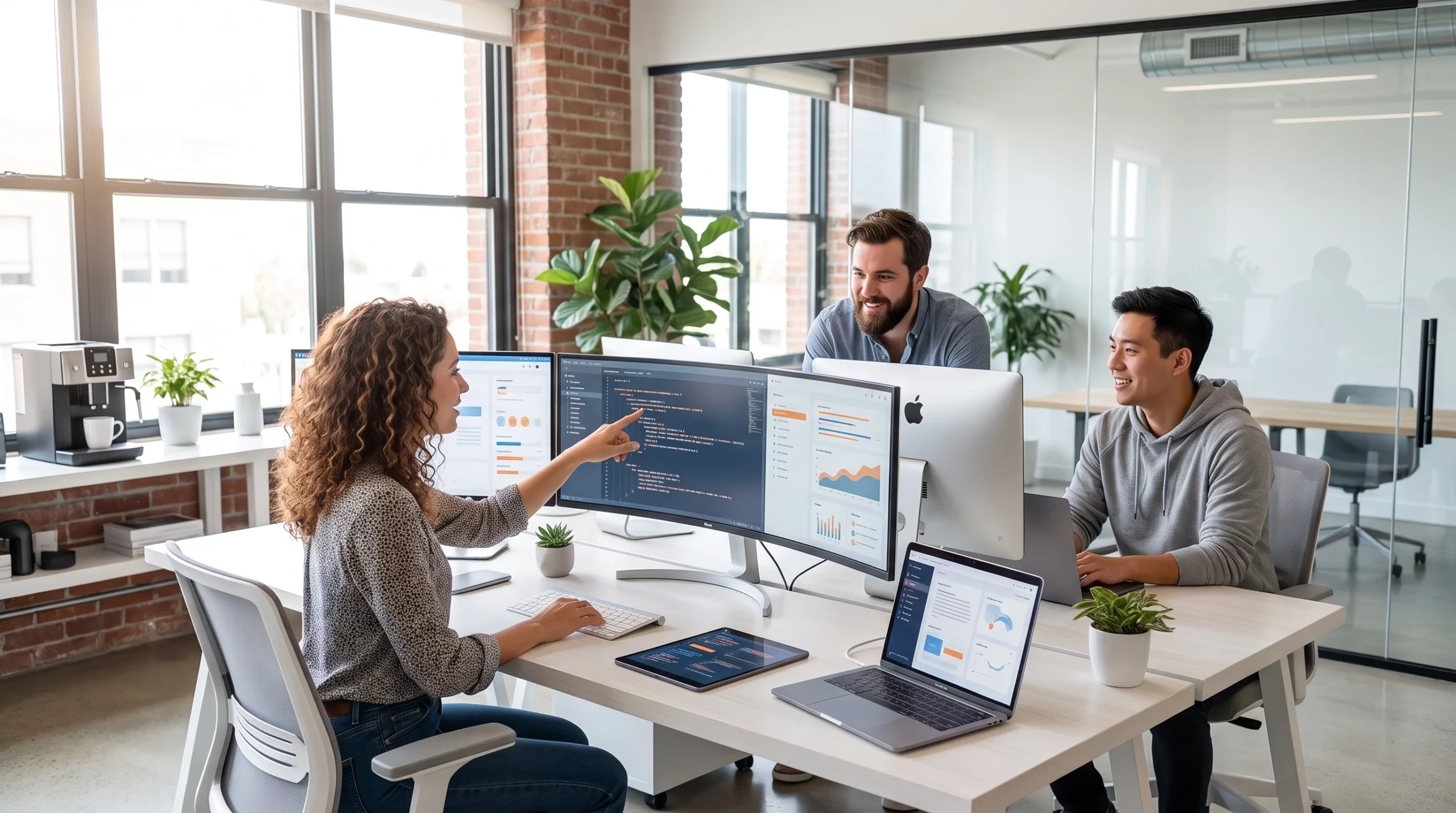 in-house software development team working in an Irvine office