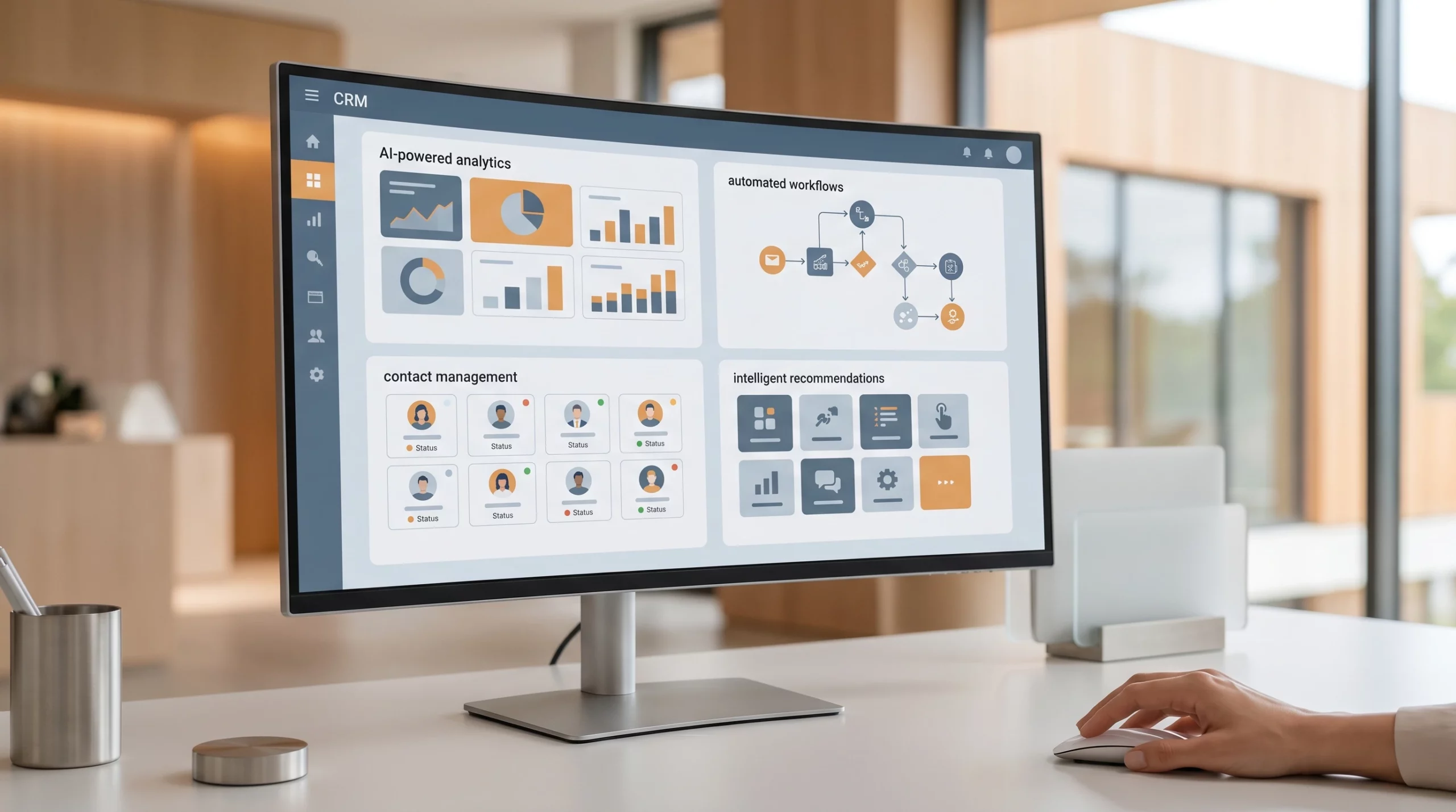 Custom CRM features with AI integration for small business automation