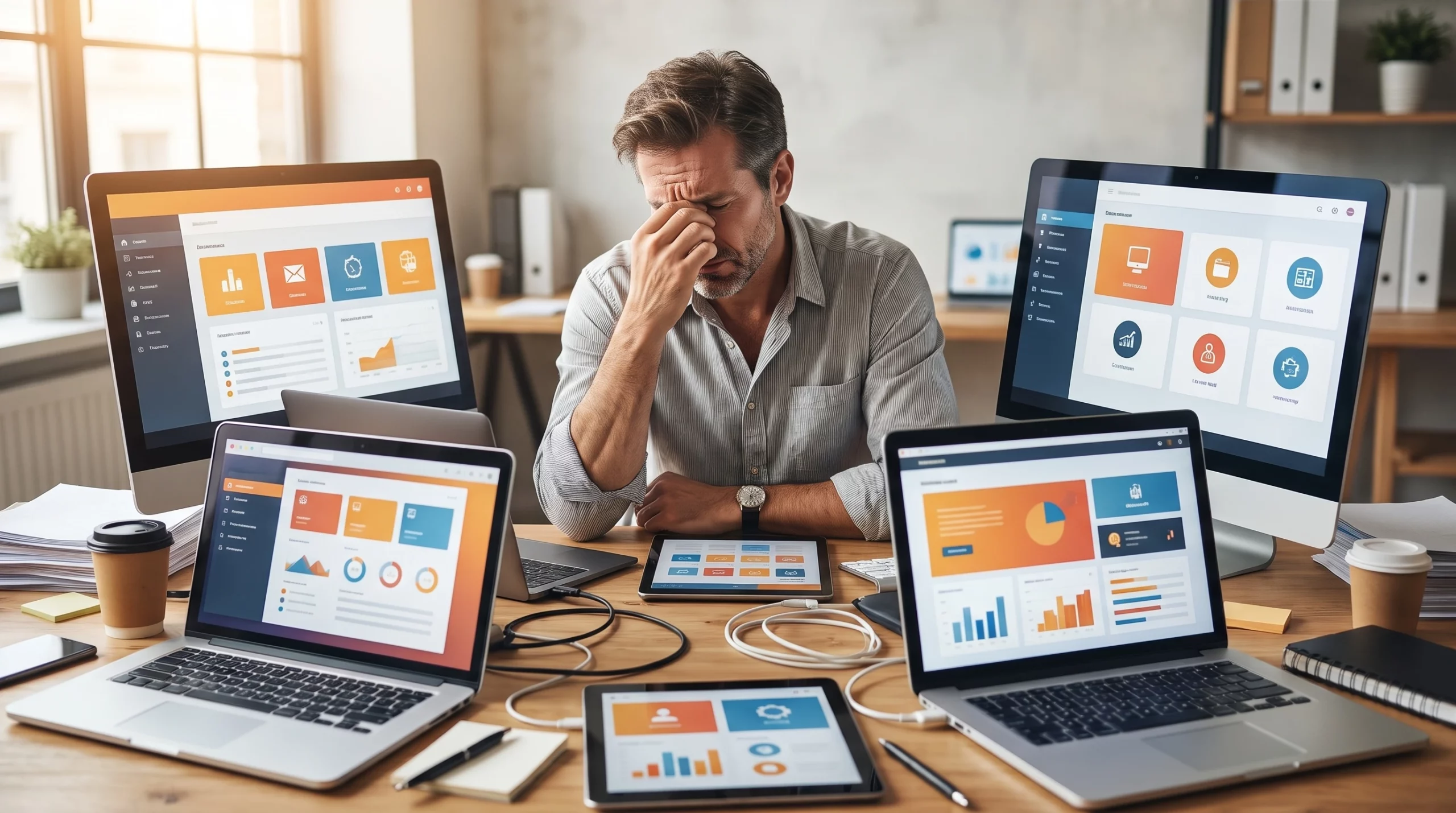 business owner overwhelmed by too many ai tools for business