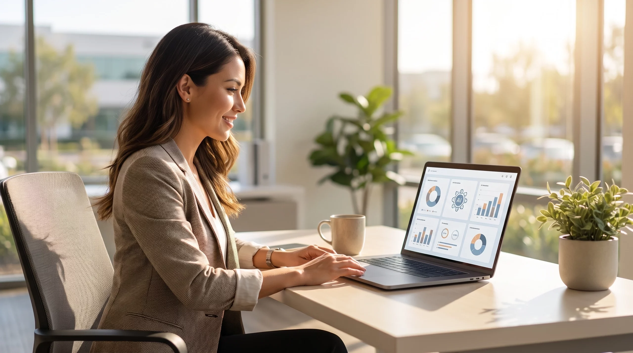 small business owner reviewing is ai automation worth it for small business dashboard