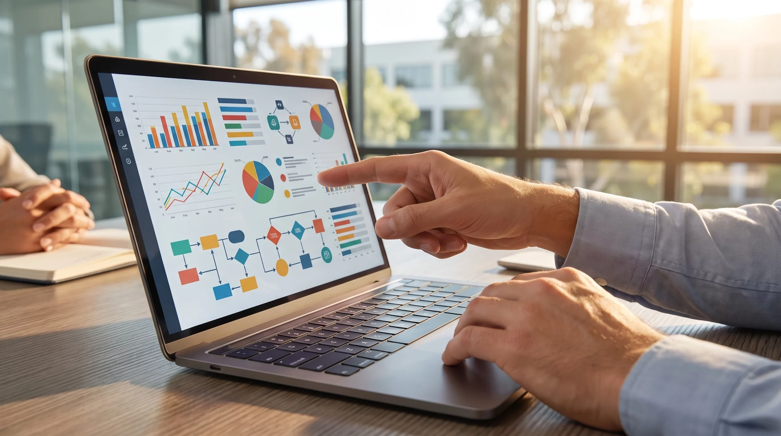 Consultant guiding a business through an ai readiness assessment