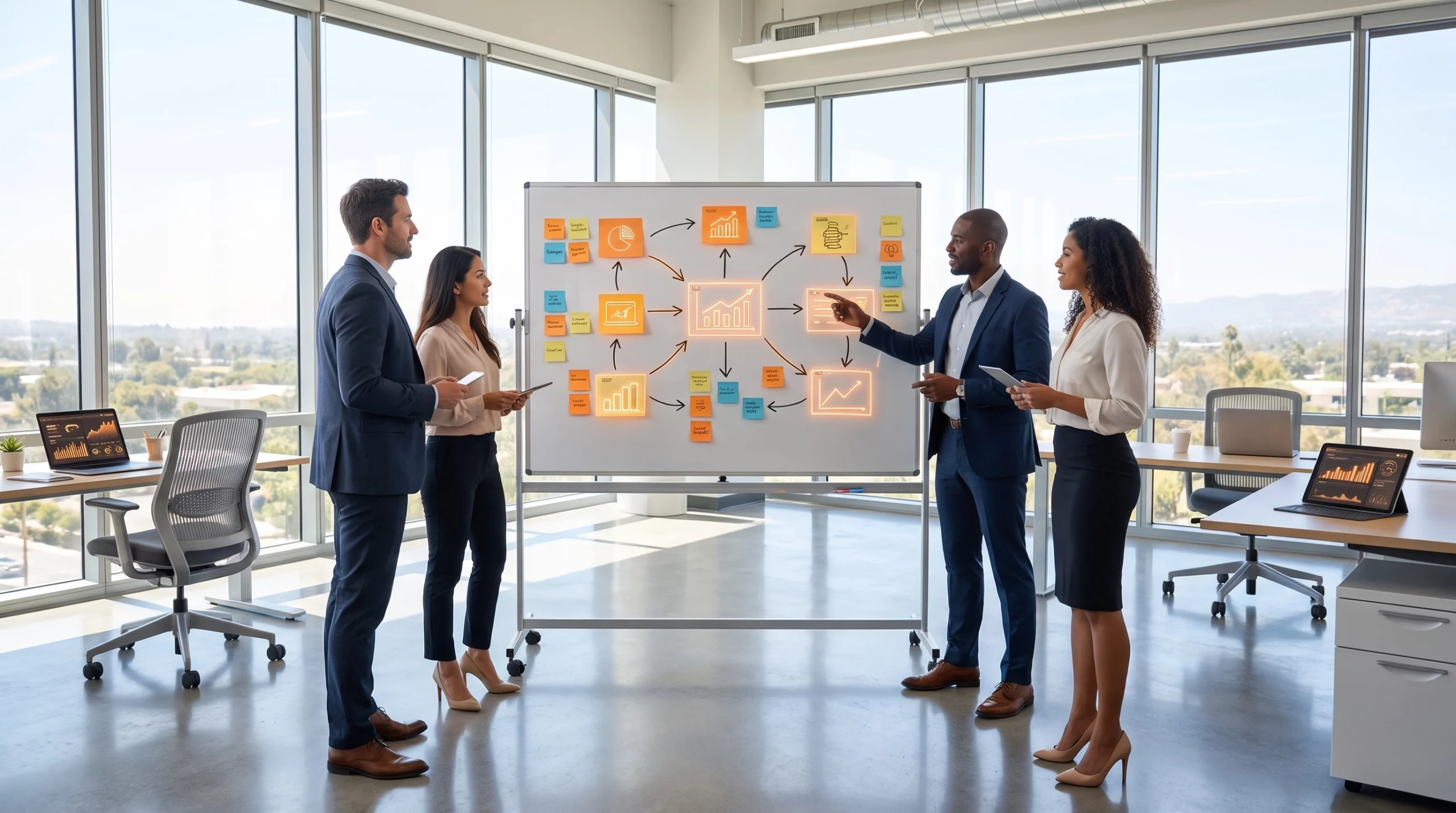 Team mapping workflows and processes before AI implementation