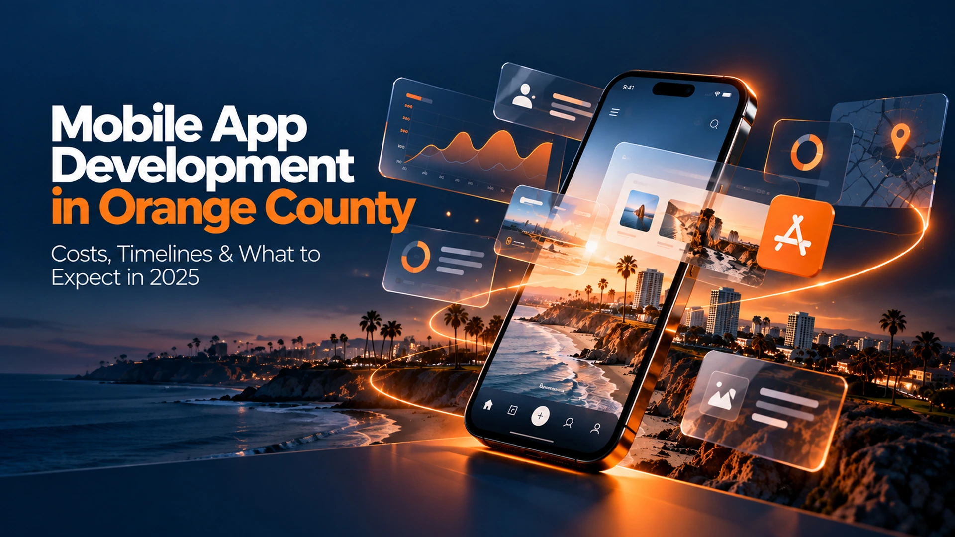 Mobile app developers orange county team reviewing app wireframes