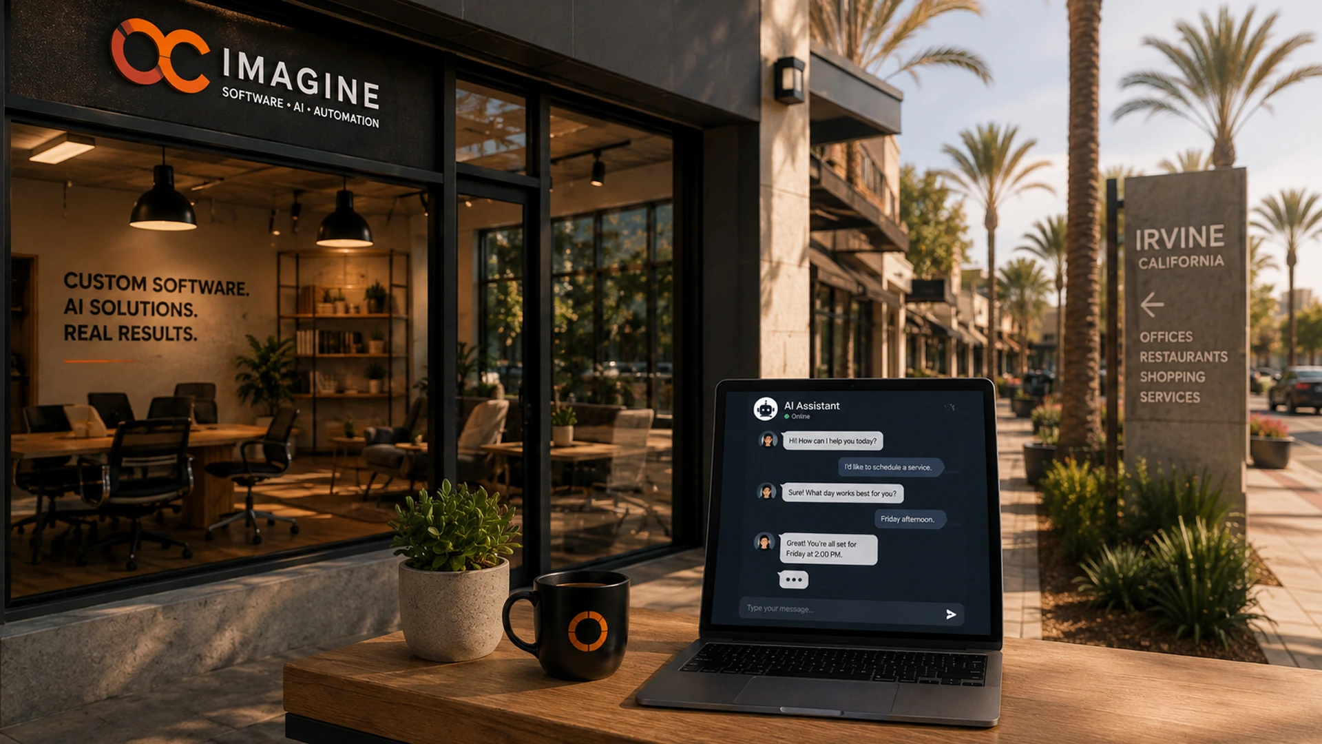 ai customer service orange county small business office