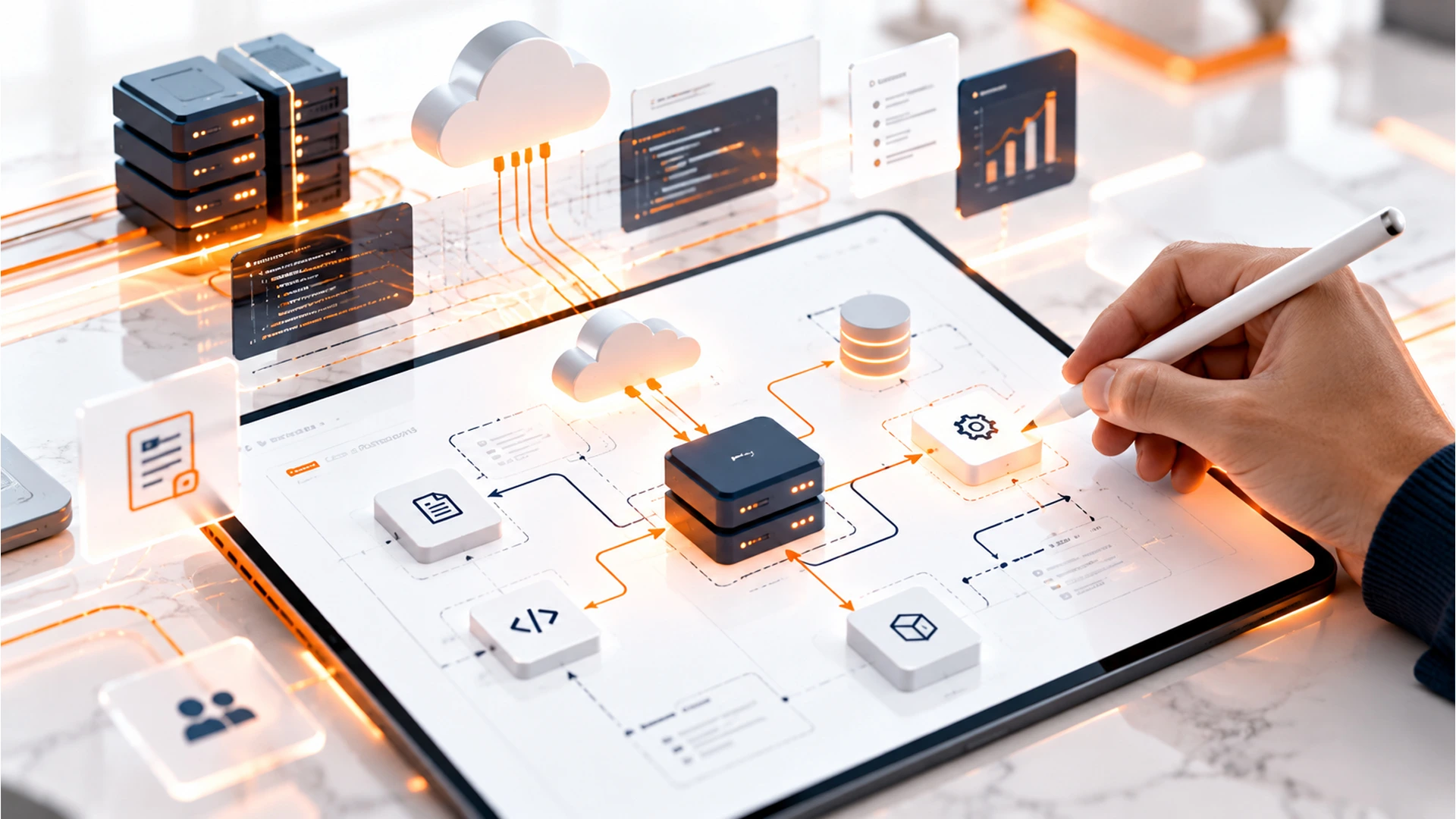 Consultant mapping software architecture consulting services workflow