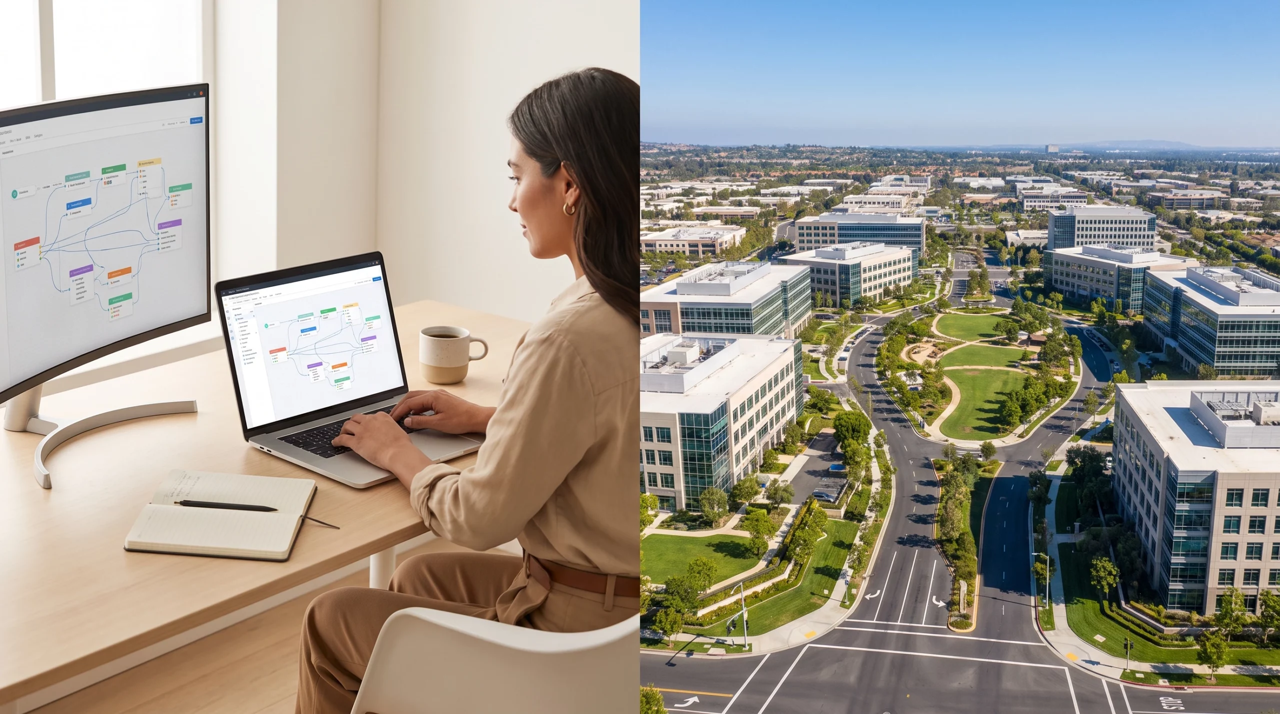 Software automation concepts and Irvine tech innovation hub in Orange County California