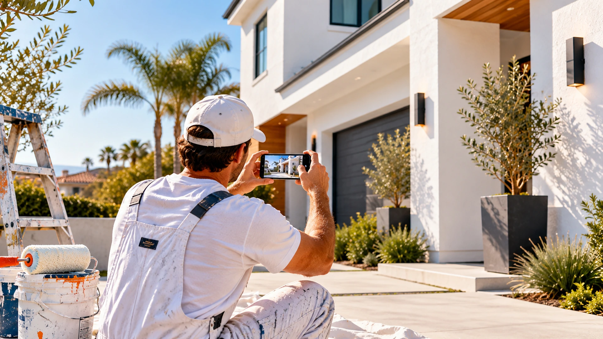 painter website design portfolio photo of a freshly painted home exterior