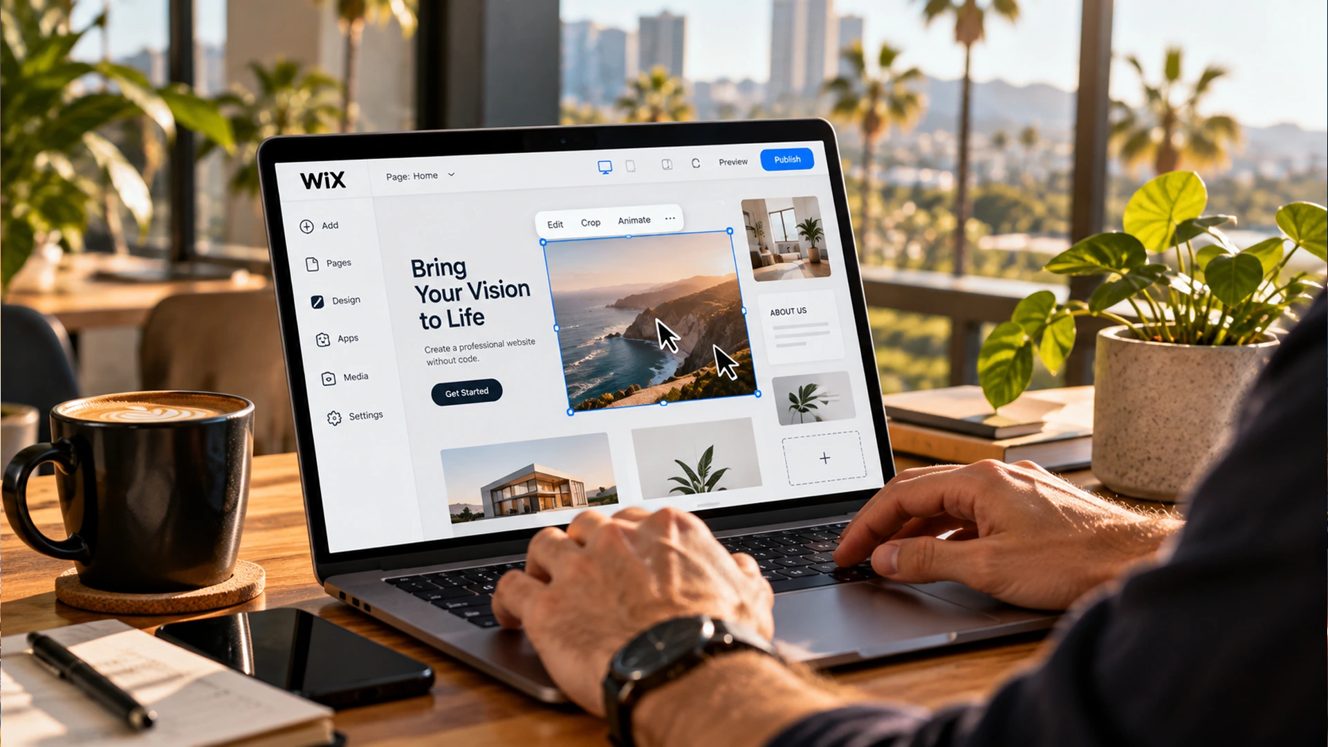drag-and-drop editor showing what is wix used for